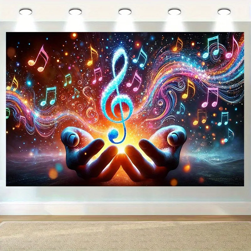 Космический музыкальный гобелен: Harmonious Interstellar Art, украшение стены, фоновая ткань, украшение для спальни, комнаты, дома