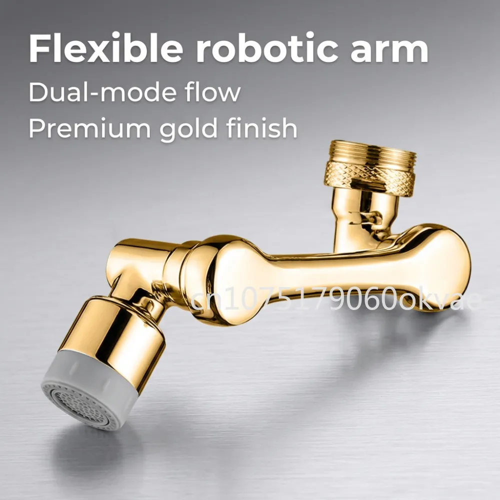 1080° Swivel Faucet Aerator Universal Splash Filter Kitchen Tap Extender Dual Mode Water Saving Nozzle Robot Arm Attachment