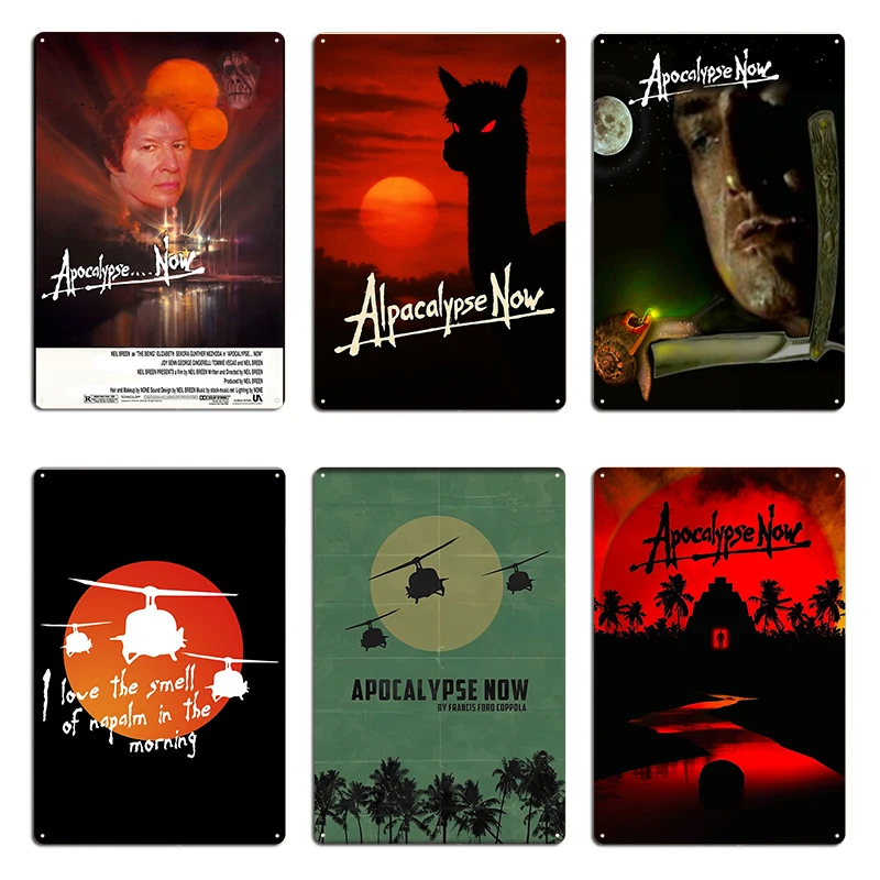 Apocalypse Now Alternative Movie Poster Kurtz crawl Metal Plaque Wall Decor Bar Cave Custom Club Home Tin Sign Poster