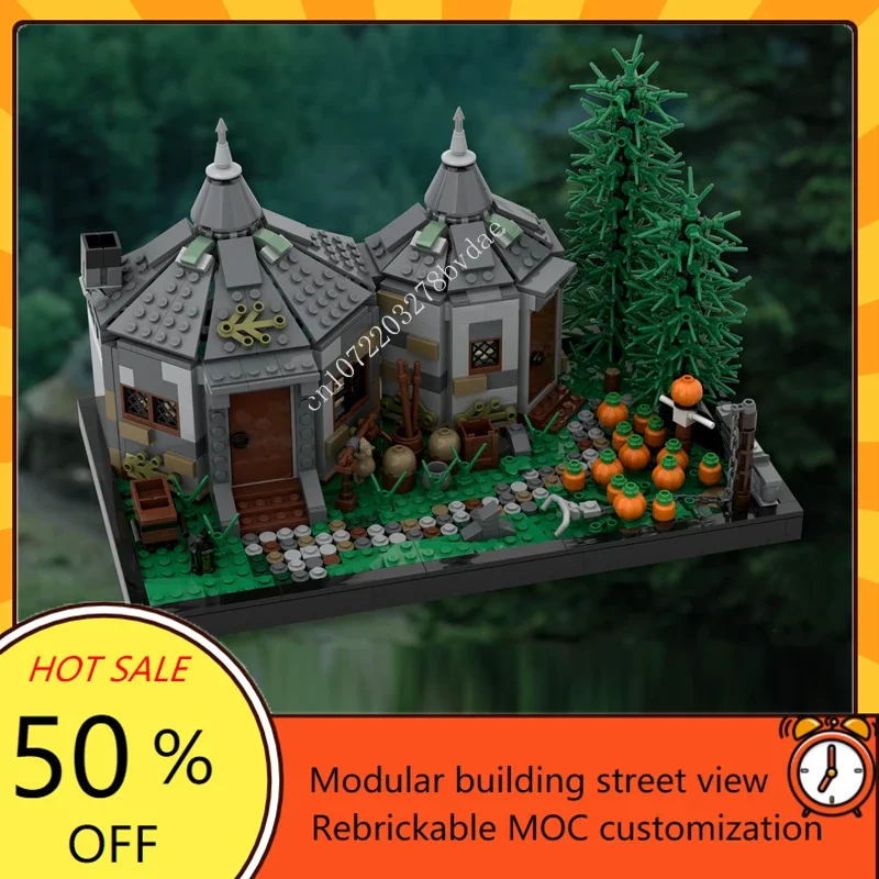 

1111PCS Half-Giant's Hut Scenery Modular MOC Creative Street View Model Custom Educational Assembly Puzzle Xmas Toy Gift