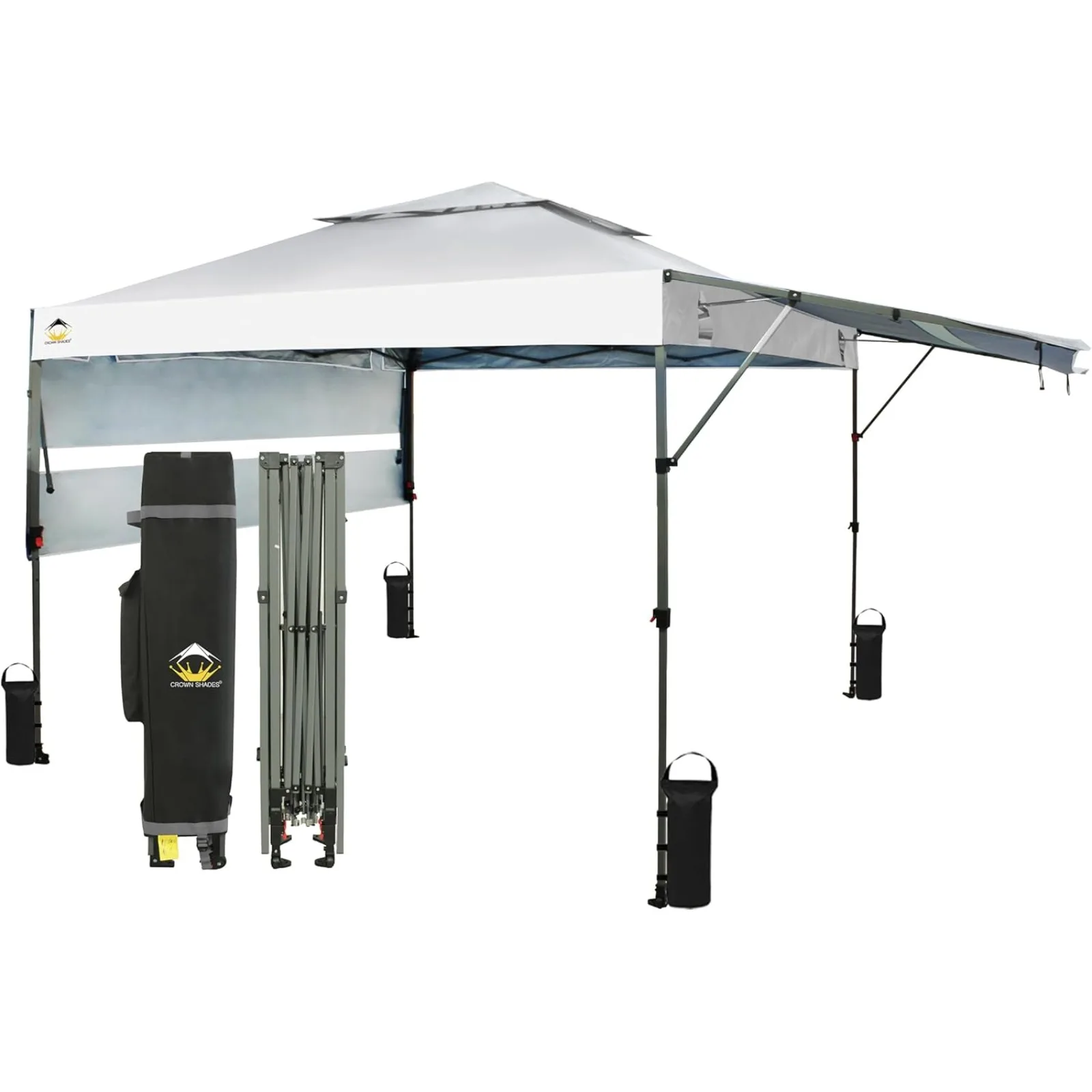 

US 10x10 Pop up Canopy Tent Patended Centerlock Instant Commercial Canopy with 150D Silver Coated Fabric