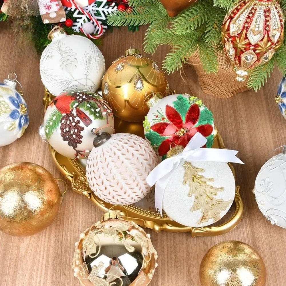

Durable Plastic Christmas Balls Multicolor 8-12cm Xmas Ornament Ball Reusable Christmas Tree Balls Party