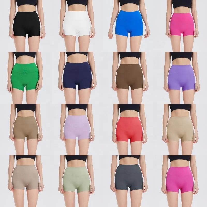 جديد 20 ألوان سلس اليوغا السراويل للنساء رياضة اللياقة البدنية ملابس رياضية عالية الخصر السراويل الصيف ملابس محكمة للتمرين تشغيل السائق السراويل #2