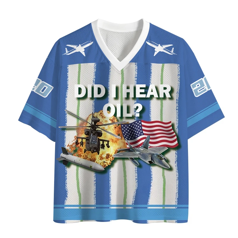 2026 New Funny Meme Mesh Football Jersey Bundle, 4 Styles V-Neck Graphic Tee Y2K Unisex Streetwear Short Sleeve Top