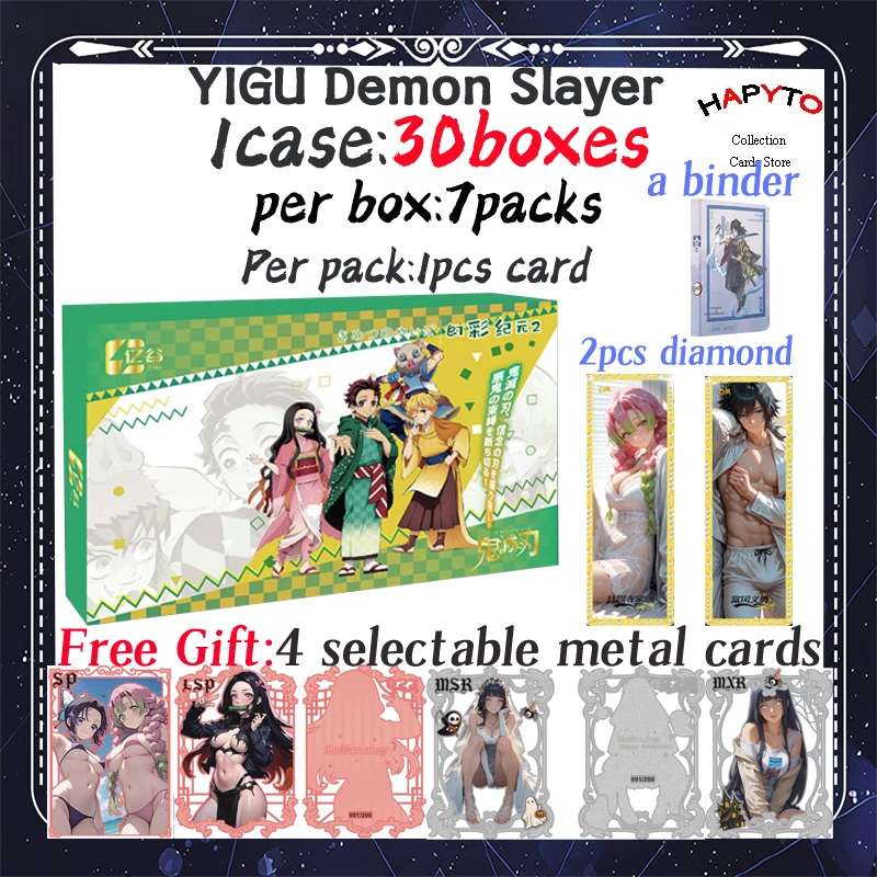 

2025 Newest YIGU Demon Slayer Acrylic Boards Nezuko Shinobu Japanese Anime Kimetsu Yaiba Booster Box Tcg Card Toy Hobbies Gifts