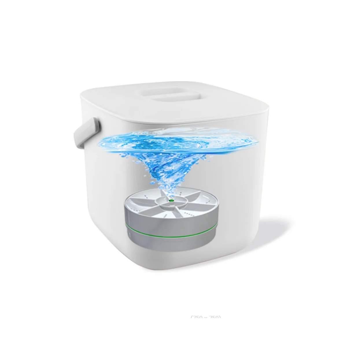 

Portable Mini Washing Machine USB Rotating Turbine Dishwasher for Socks Underwear Wash Dishes for Travel Home-White