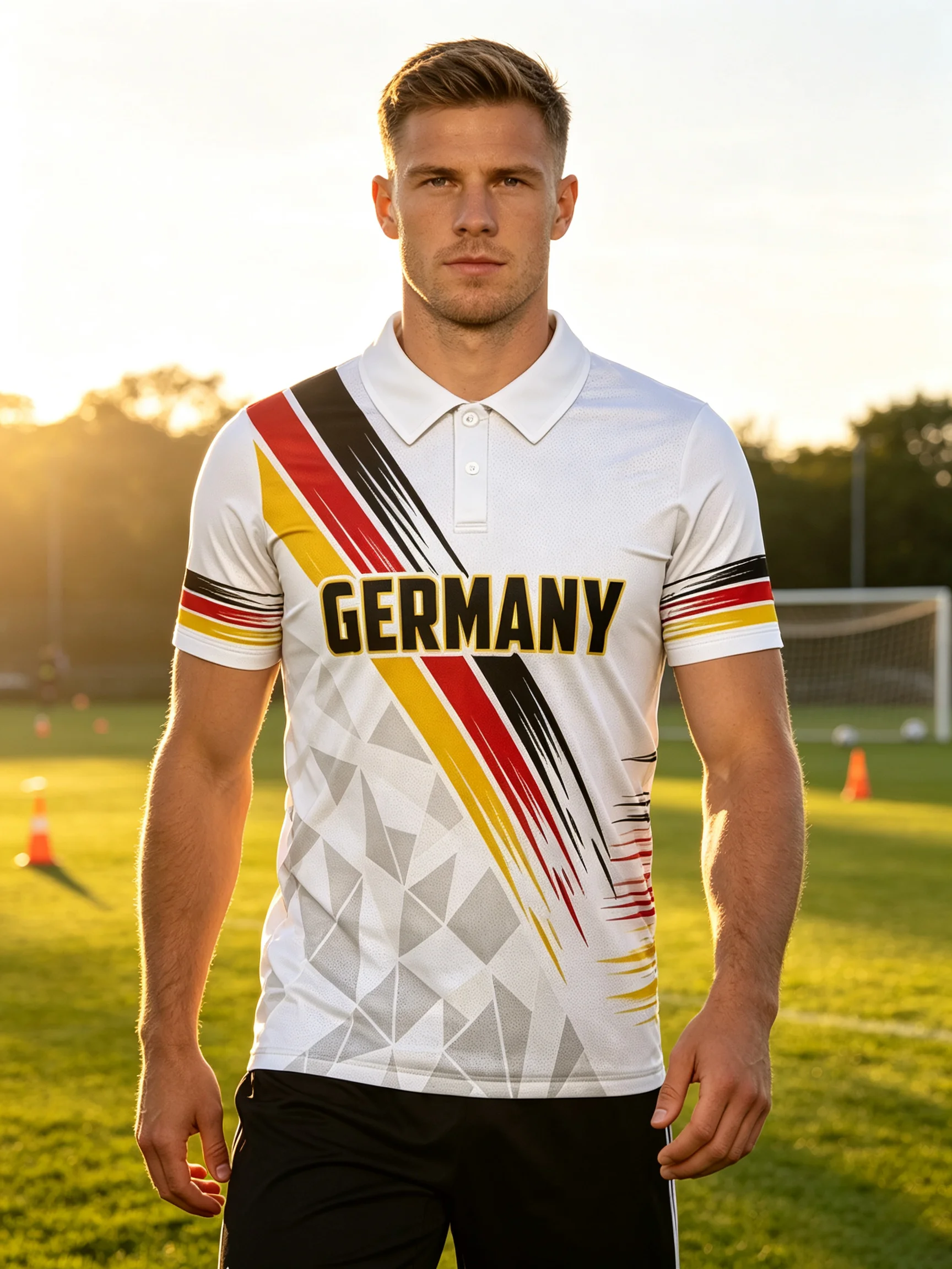 Functional sports polo with six‑style collar selections, lightweight material for unrestricted mobility