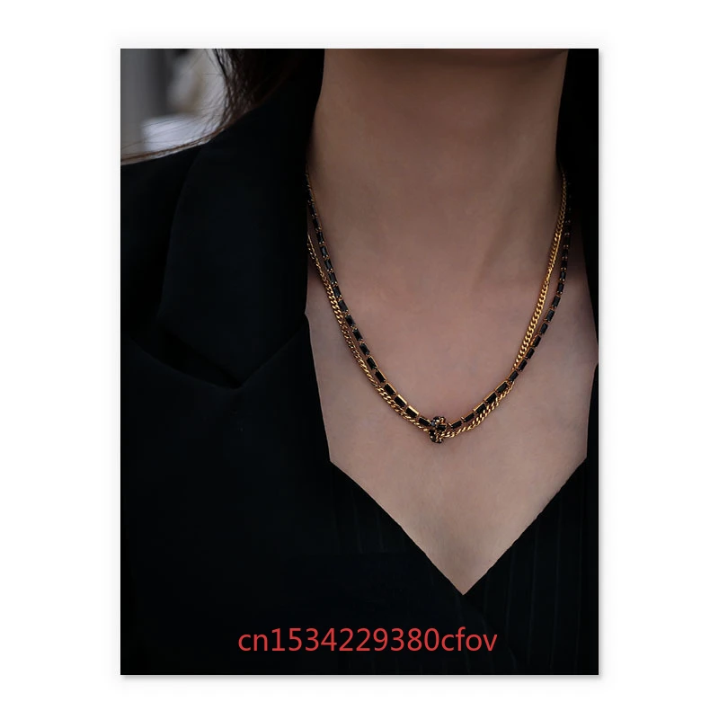 

Ancient Methods Heritage Vietnamese Sand Gold Necklace Dark Haoshi Pendant New Models Simplicity Accessories Ladies Gift