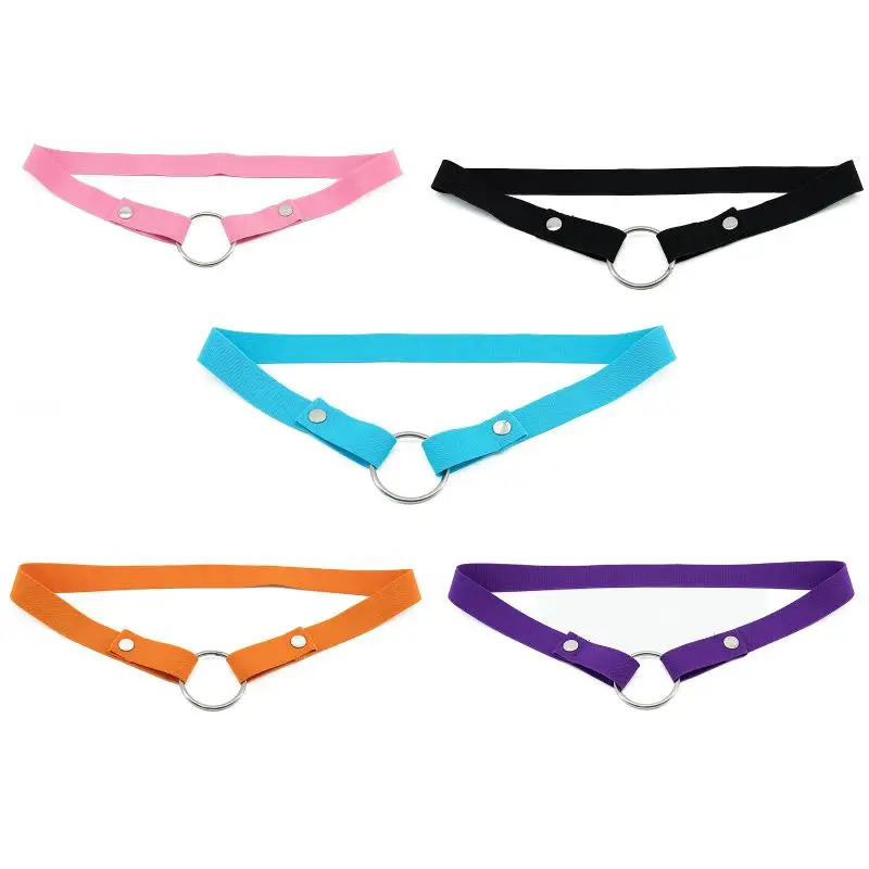 [YA]Adjustable Anti-Off Male Chastity Cage Device With Auxiliary Belt And Two-Way Widen Elastic Band Rope Sexy Underwear For Men