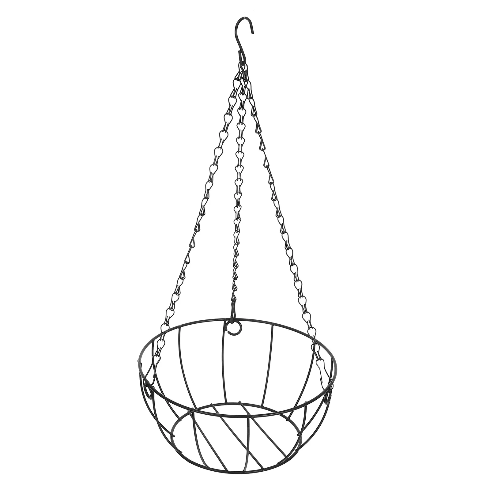 

Iron Hanging Planter Basket Round Metal Wire Flower Pot Holder Balcony Hanging Basket for Plants Outdoor Indoor Garden Decor