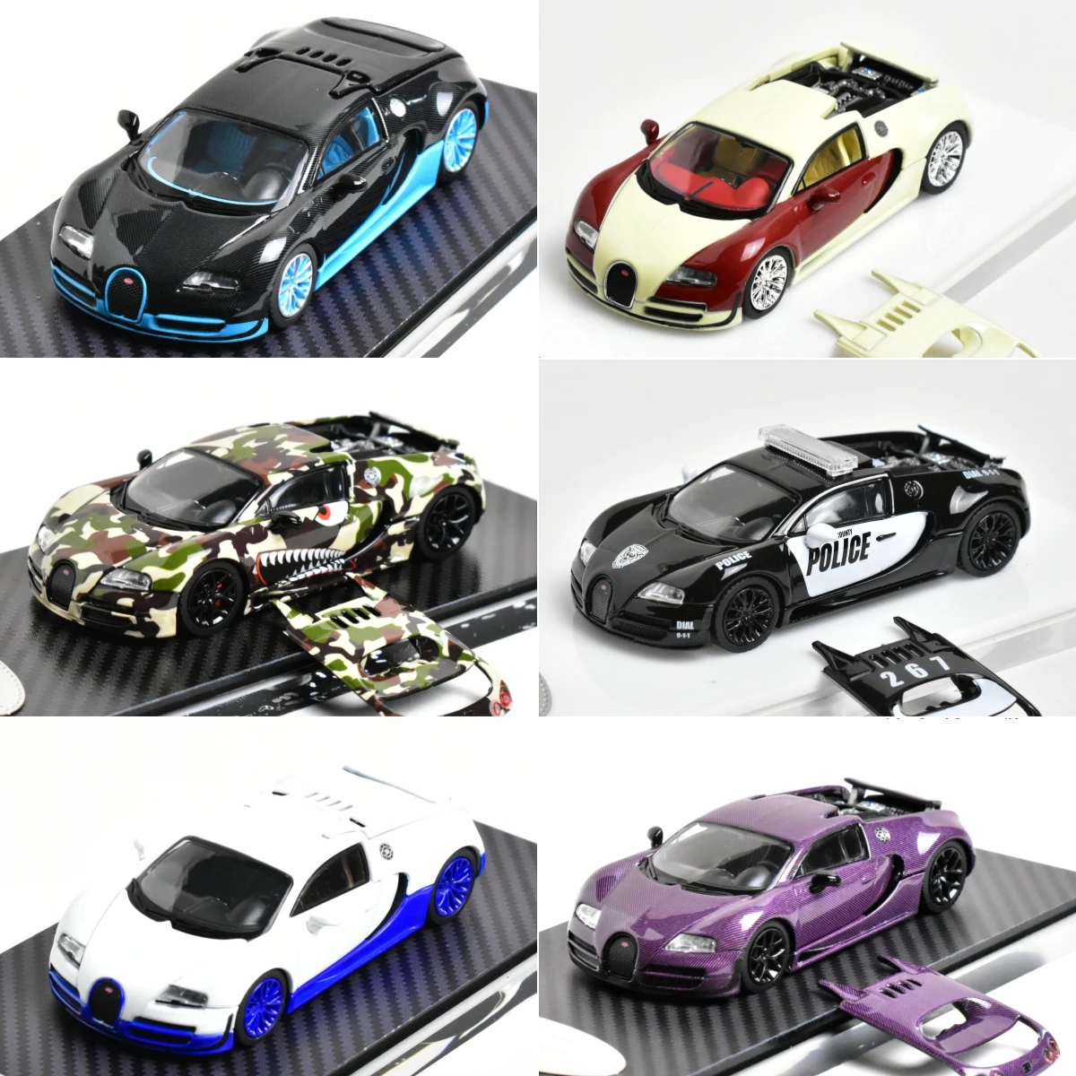 Литая под давлением модель автомобиля Bugatti Foshan Limited 1:64