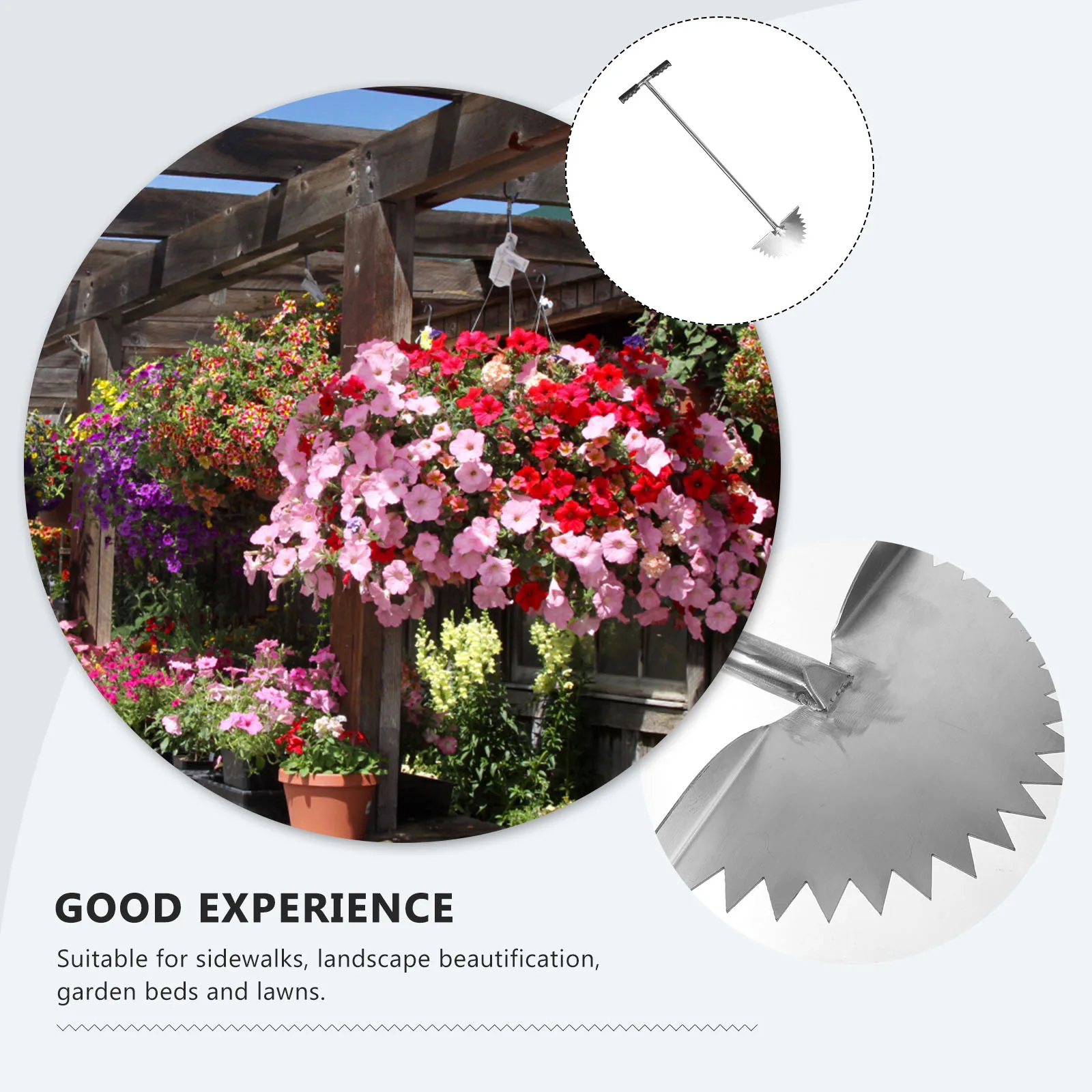

Lawn Trimmer Stainless Steel Lawn Step Edger Grass Maintenance Tool H held Gardening Shovel T shaped H Yard Tool