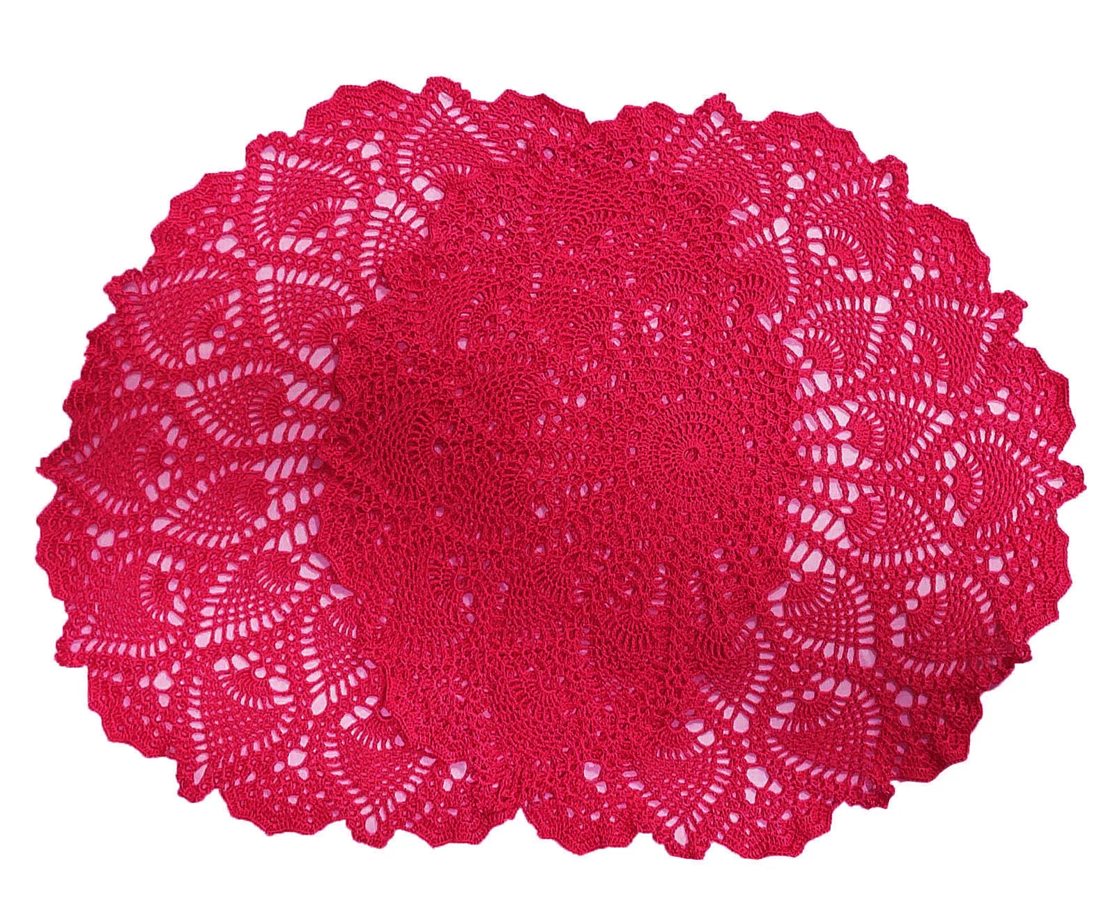 BomHCS Ren Placemats Bàn Doilies Vòng Tay Móc Doily Bếp Cốc Cốc Câu Cá Thảm