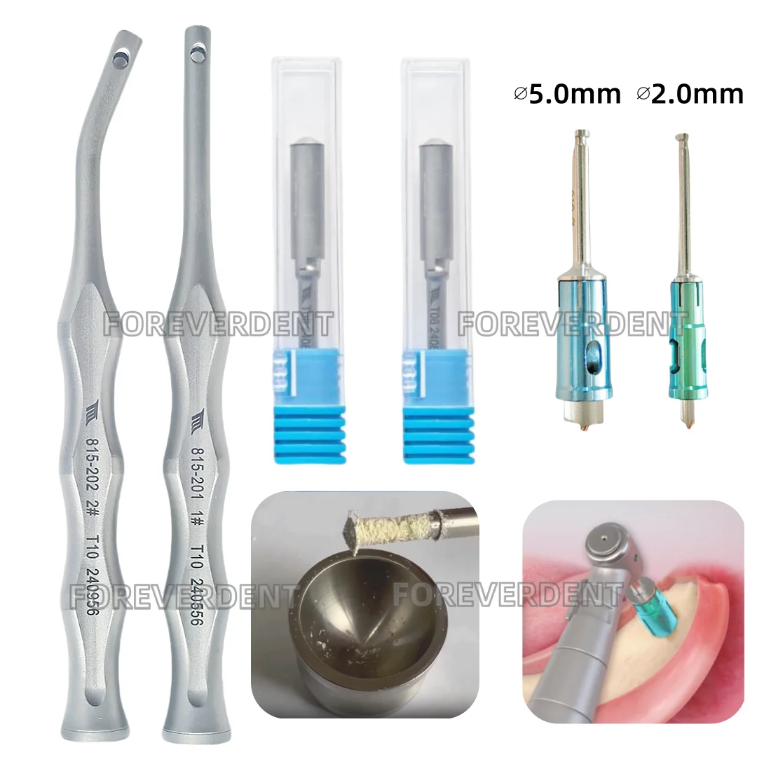 Dental Never Loss Bone Collector Drills Implant Stopper Self Bone Umbrella Scraper BonePowder Harvest 2.0/5.0mm