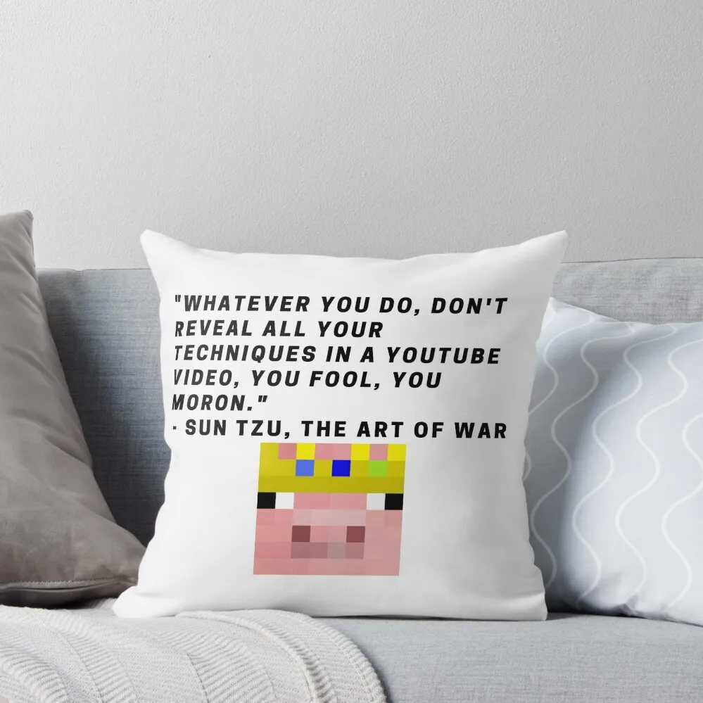 Technoblade - Sun Tzu Quote Throw Pillow Sofa Cushion Cushion Cover For Sofa pillow