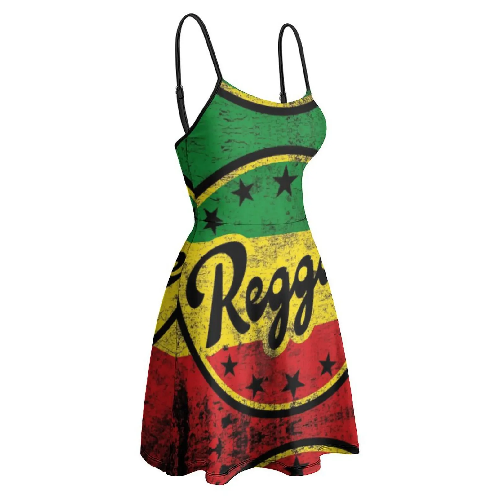 Vestido exótico para mujer, vestido de Reggae, bandera Rastafari, colores de bandera de Reggae, Honda para mujer, lindas fiestas, novedad divertida