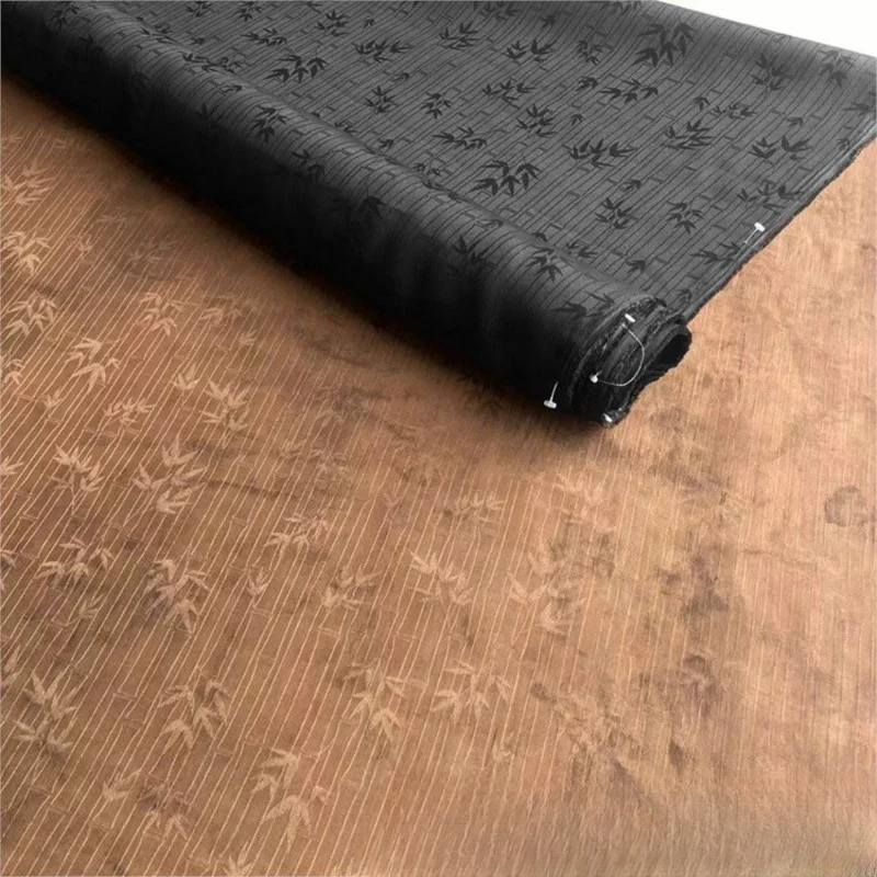 

Black jacquard Sambo satin fragrant yunsha silk fabric cheongsam dress for Summer