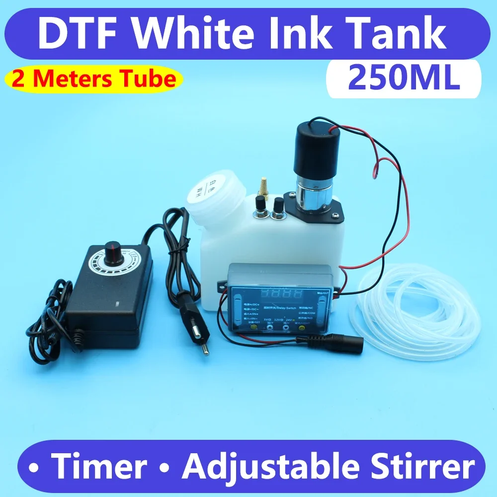 DTF DTG Printer White Ink Tank Mixer Stirrer Timer Speed Adjust DTF Ink Container For Epson 1390 i3200 L1800 L805 L18050 L8050