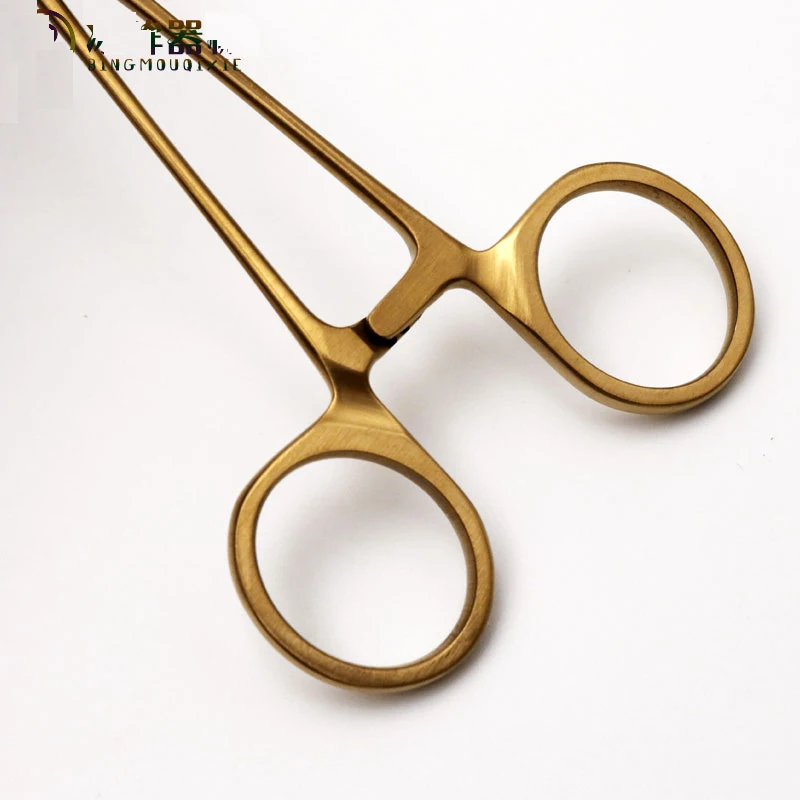 Needle holding forceps vacuum fully gold-plated 12.5cm imported stainless steel surgical instruments are authentic