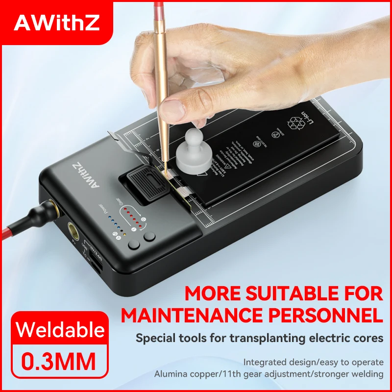 Awithz MC1 5000mAh Portable Spot Welder for Transplanted Battery Repairs Spot Welding Machine for Welding MAX 0.3mm Nickel Strip