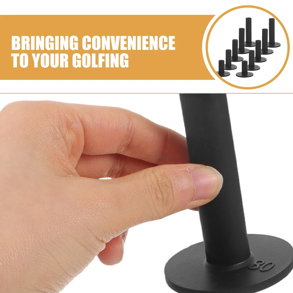 

10pcs Golf Tee Silicone Reusable Durable Light Weight Wear Resistant Practice Mat Driving Range Indoor Long Distance Stable