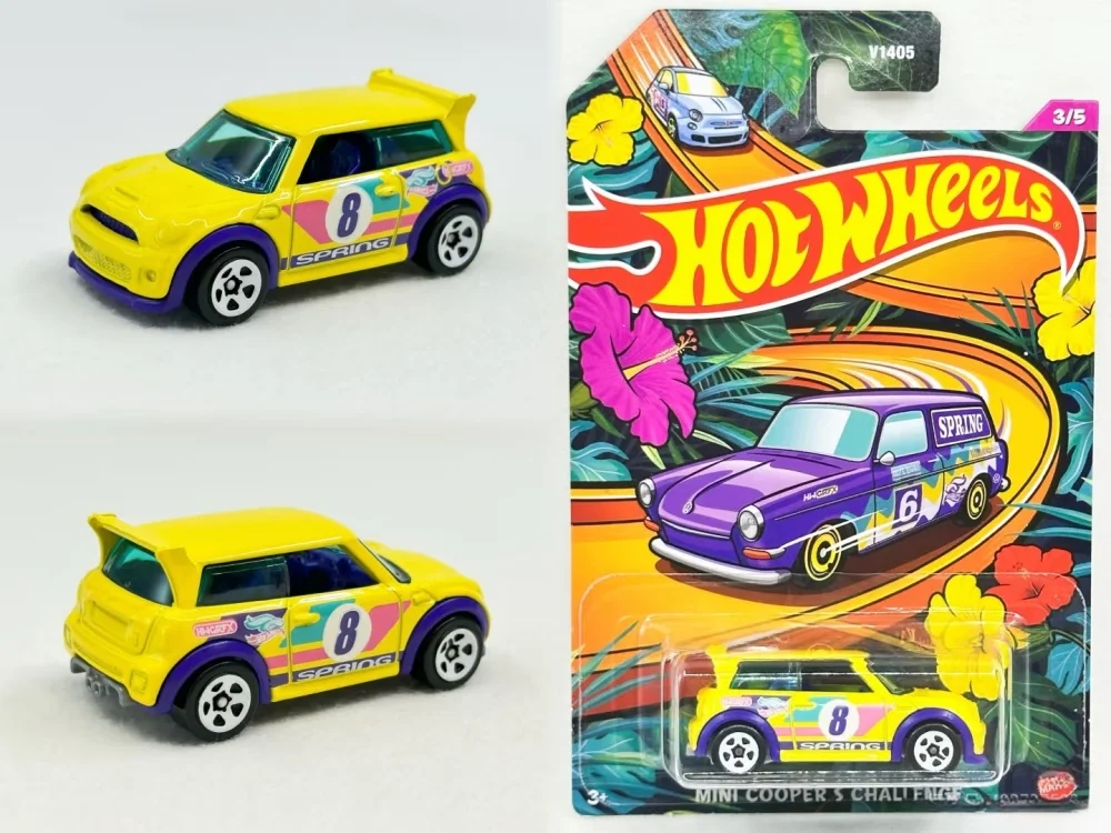V1405 Hot wheels 1:64 EASTER ASST fiat 500 ford escort rs1600 mini cooper impreza wrx custom Volkswagen odlewany model samochodu ze stopu aluminium