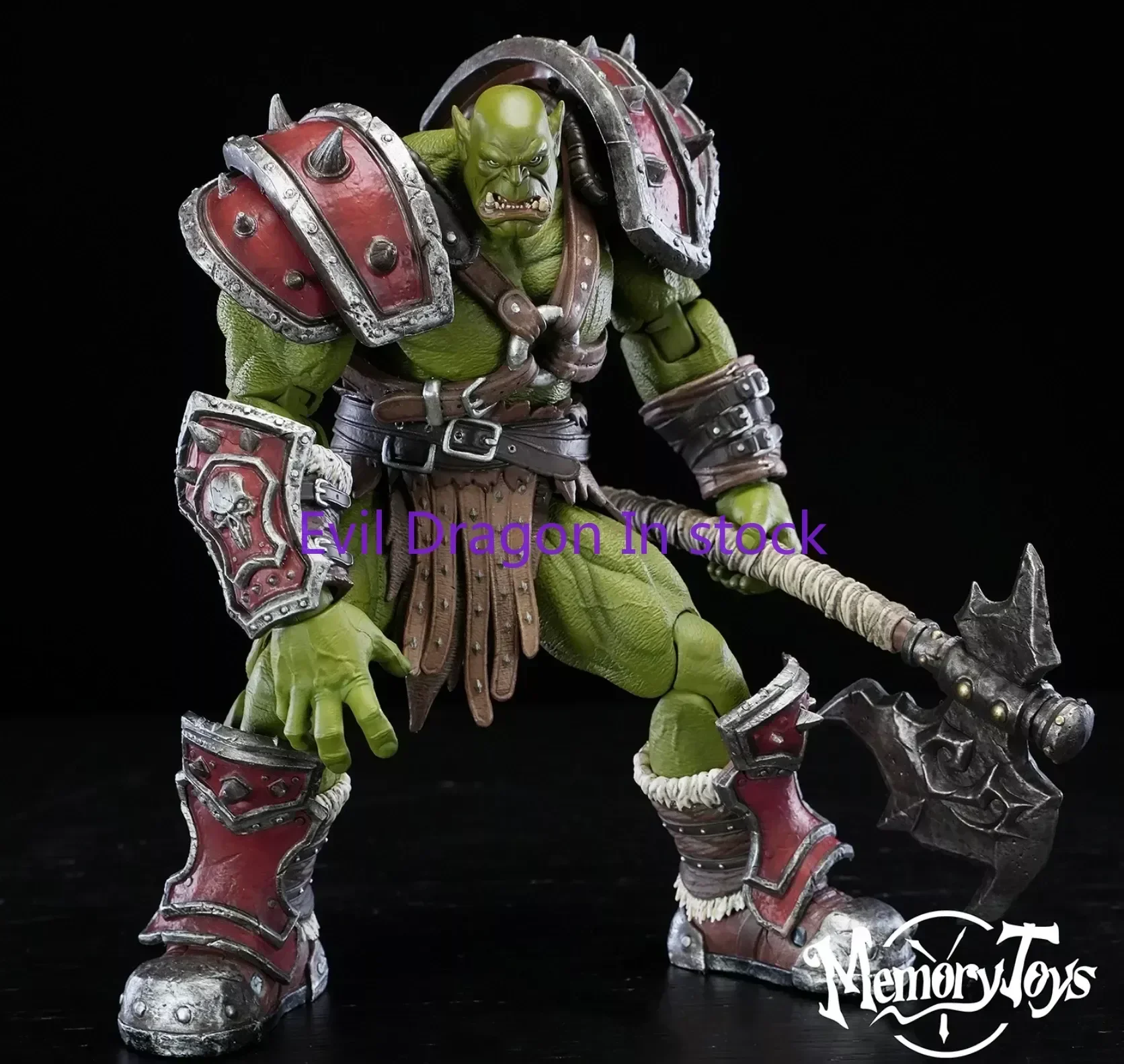 

In Stock Blizzard World of Warcraft Round 3 1/12 Horde Orc Captain Action Figure Toy Collection Gift