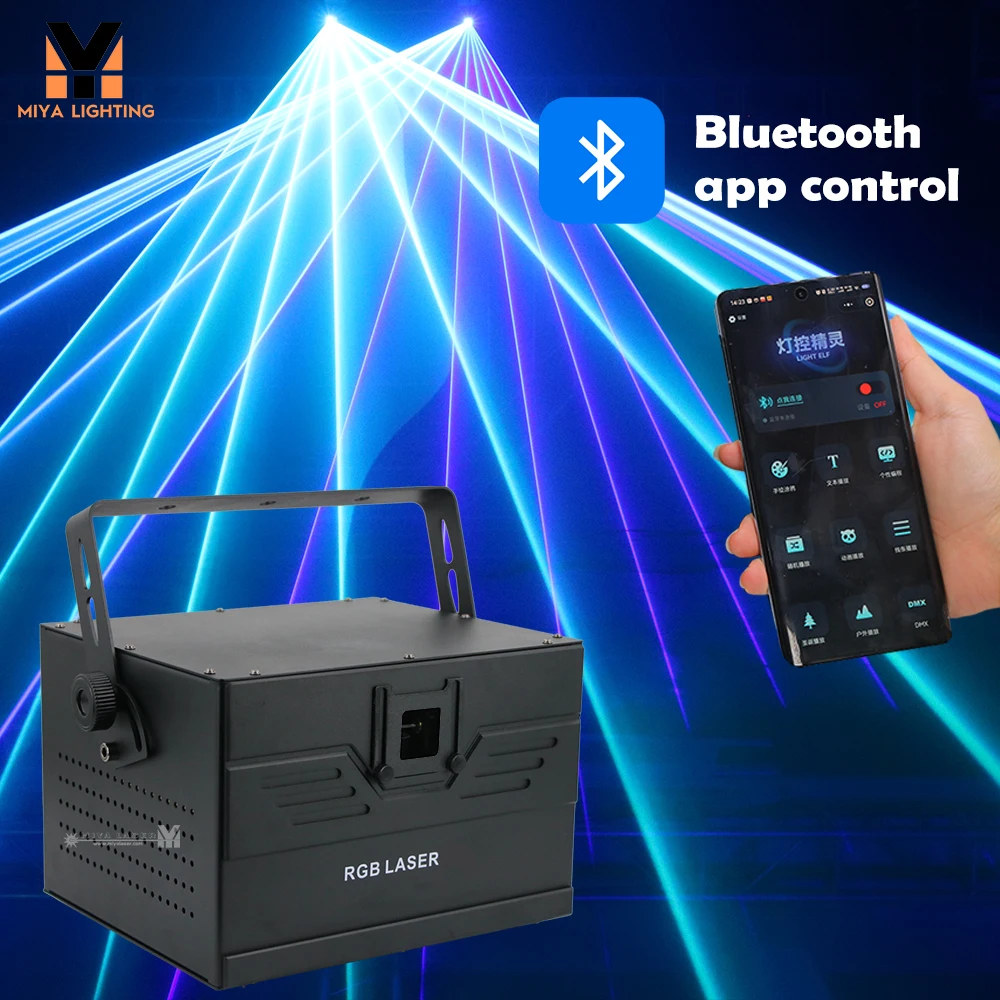 T6 1W 3W 5W 10W ILDA DMX Bluetooth kontrola aplikacji światła laserowe dla dj disco party laserowy projektor oświetlenia scenicznego