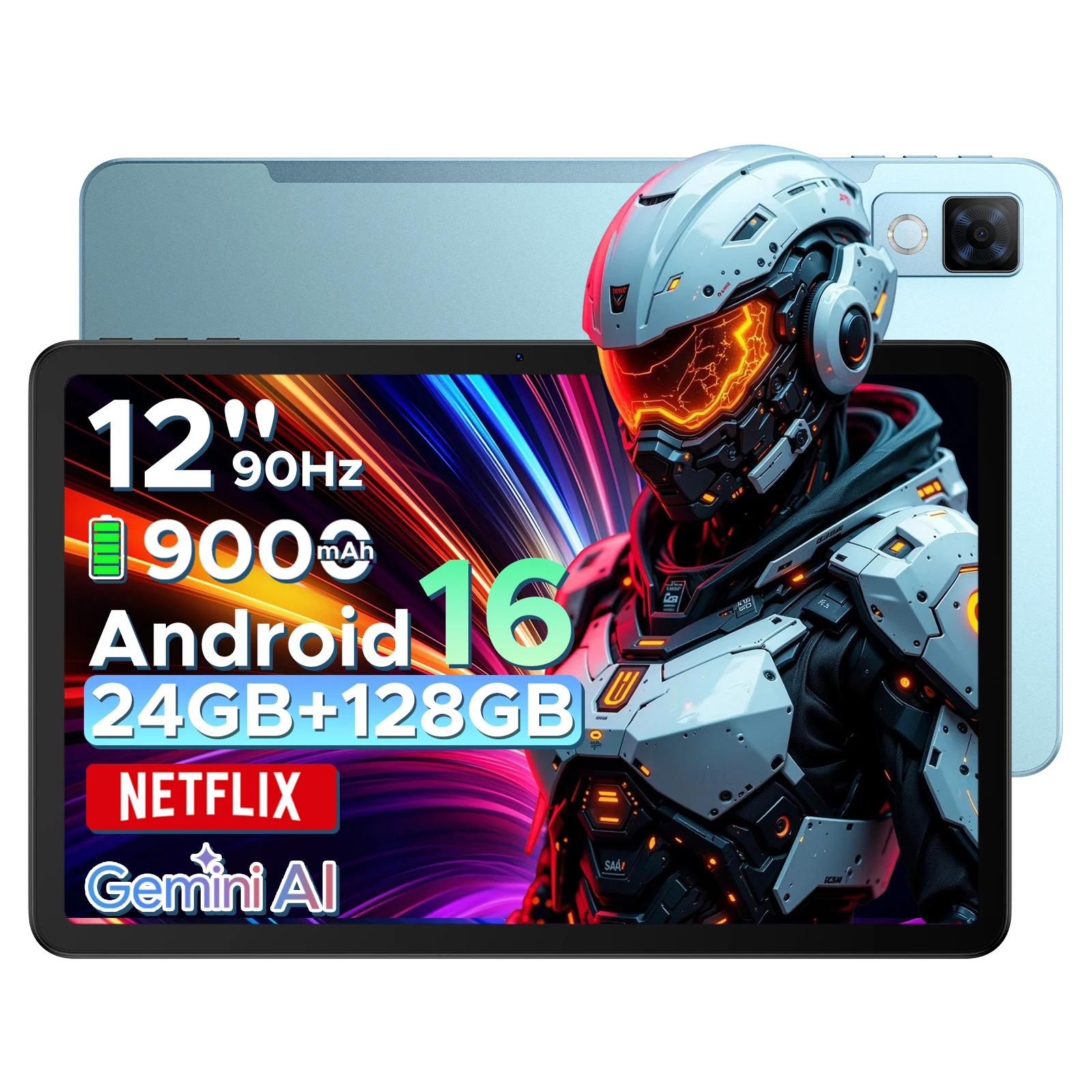 DOOGEE Android 16 U12 2 in 1 Tablet PC 12 inch Gemini AI 24GB (6 + 18) 128GB mAh Batterij Widevine L1 beugel Wifi Tablet PC