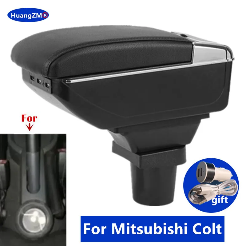 

For Mitsubishi Colt Z30 Armrest box For Mitsubishi Colt Car Armrest Storage box cup holder Dedicated Retrofit Car Accessories