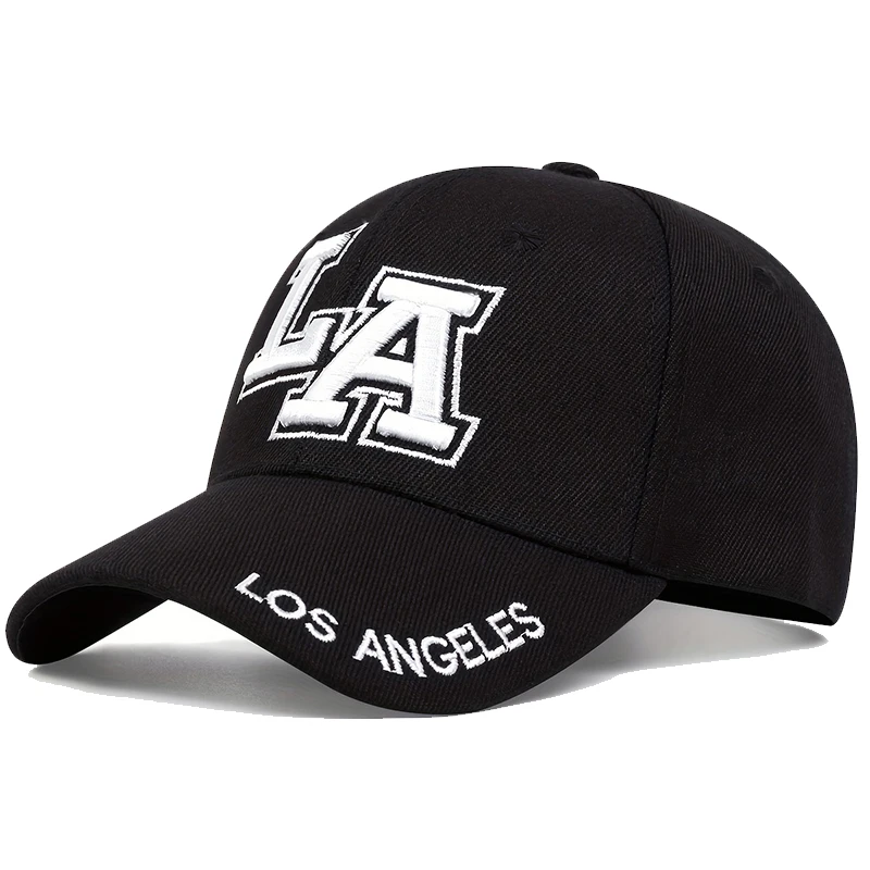 1piece Unisex Los Angeles Letter Embroidery Baseball Cap Outdoor Adjustable Sunscreen Leisure Hat Spring Autumn Travel Vacation