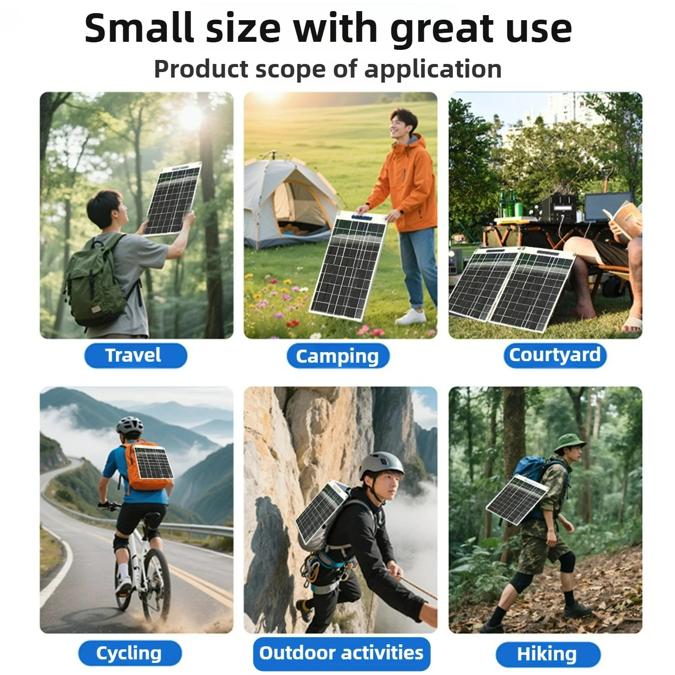 Weather Resistant Ip65 Solar Panel Charger 15w 20w 5v Two Usb Fast Charging Compact Portable Solar Power Supply for Rv Boat 5