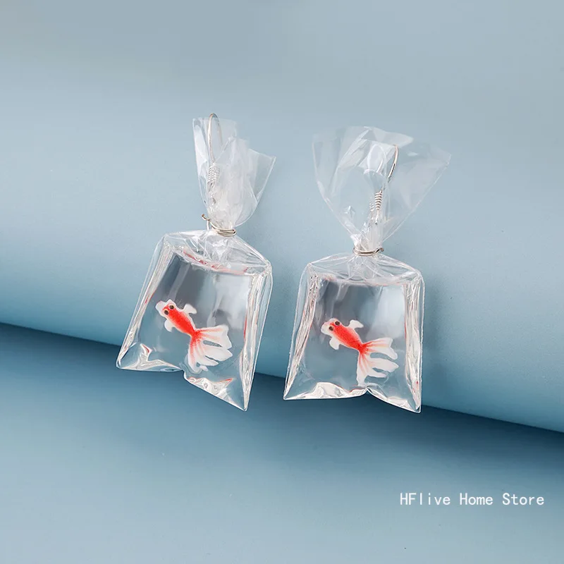 1pc Kawaii Colorful Tropical Fish Resin Charms Water Bag Fish Earring Keychain Pendant Accessory Diy Crafts Jewelry Make