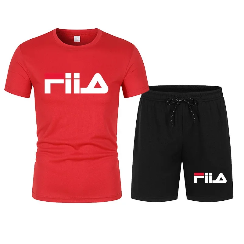 2024 Zomermode Casual Heren Sneldrogende Trainingspak Mesh Ademend T-Shirt Met Korte Mouwen En Sportshort 2-delige Set S-4xl