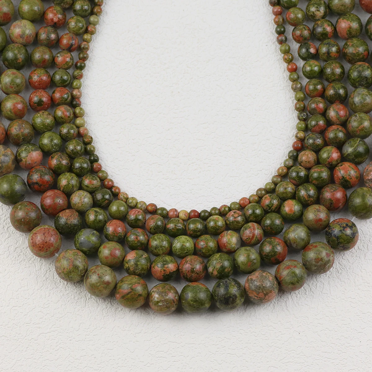 4 6 8 10 12 MM Erz Unakite Naturstein Lose Perlen Für Schmuck machen Liebe Handgemachte Halterung Halskette Ohrring zubehör DIY