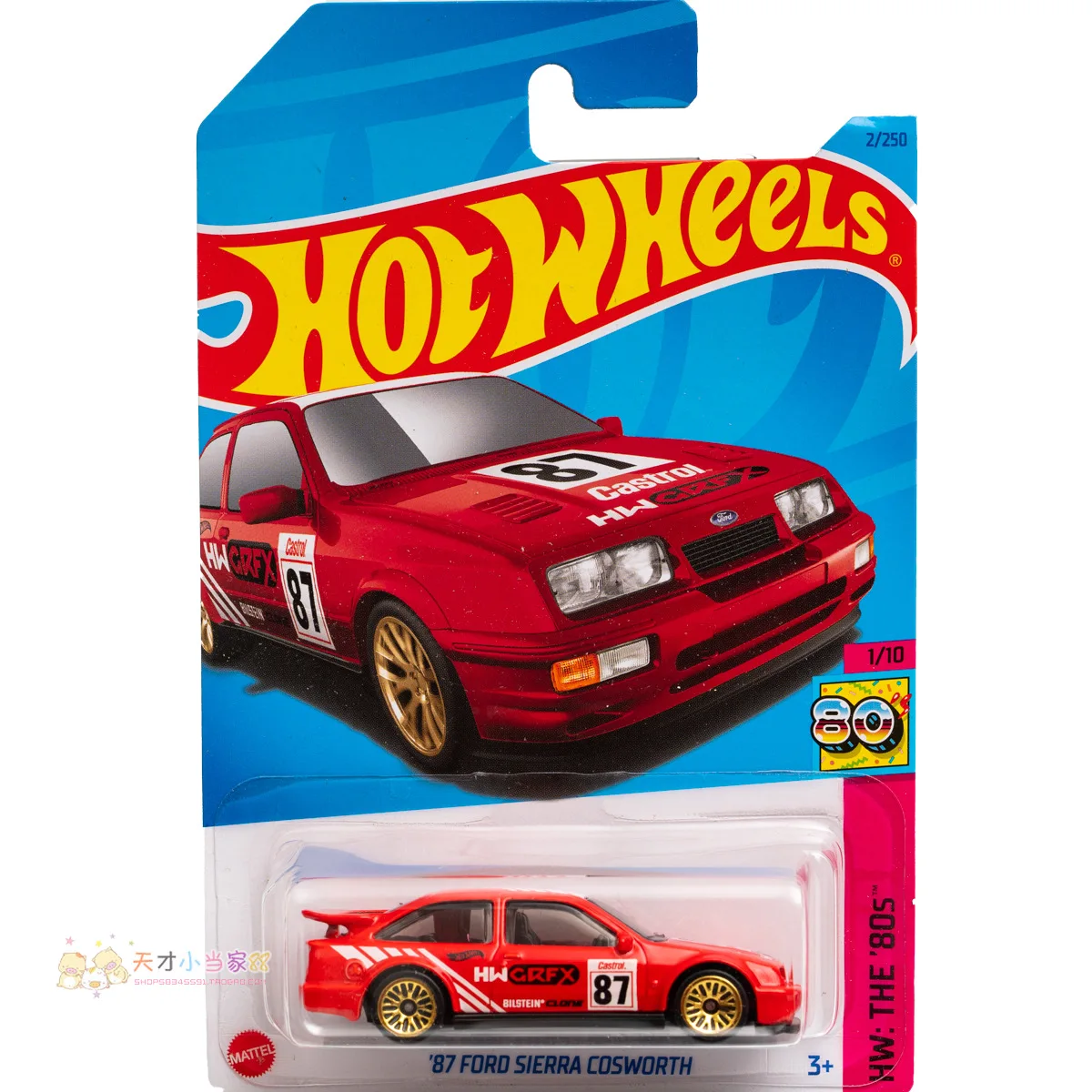 Original Hot Wheels Car 87 Ford Sierra Cosworth Kid Boy Toys for Children 1/64 Diecast Model HW THE BOS Collection birthday Gift