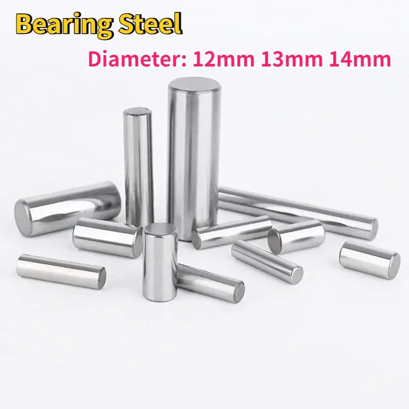 5-10pcs Bearing Steel Hard Shaft Needle Roller Dia. 12/13/14mm Bearing Steel Cylindrical Pin Round Straight Pin Locating Dowel