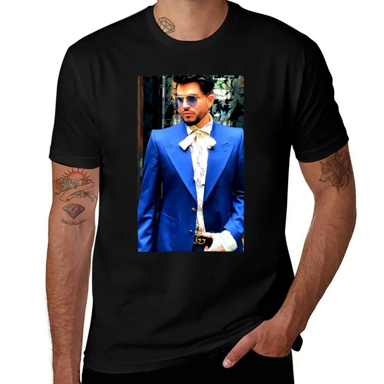 London Fashion Adam Lambert T-Shirt Stretch Fabric Comfort T-Shirt