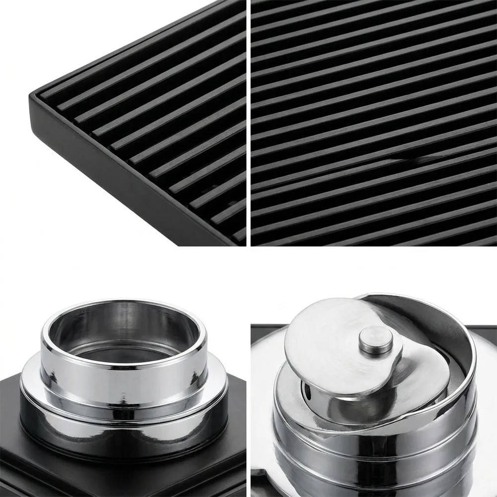 Floor Drain with Deep Water Seal Core to Block Sewer Gases Flies and Small Bugs in Shower Rooms Patios and Courtyards