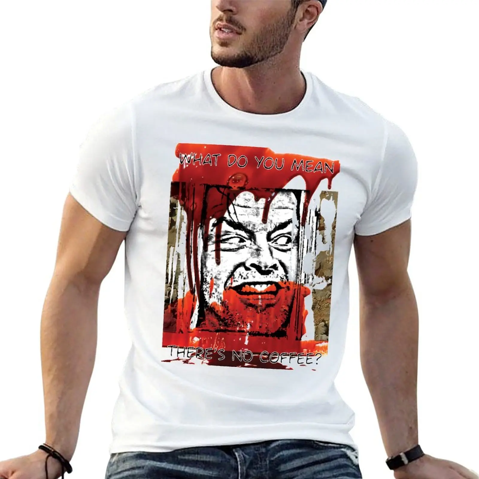 ¿Qué significa que no hay café? Camiseta de diseñador para hombre, camiseta gráfica para hombre, camiseta de diseñador.