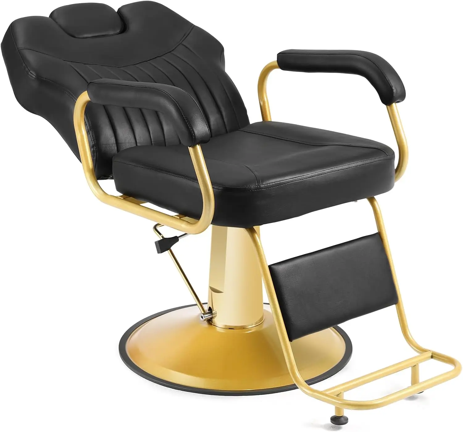 Artist hand Barber Chair, Hydraulic Recliner Salon Chair 360 Degree Swivel with Adjustable Headrest, Wide Seat, Shampoo Spa