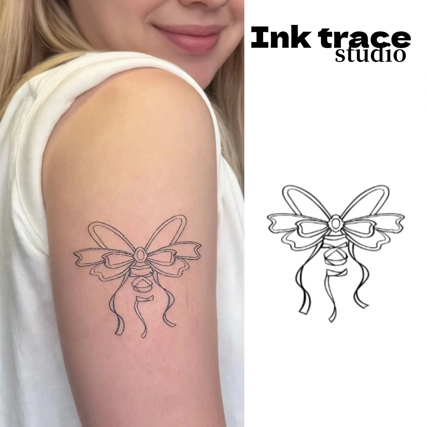 

Милые временные татуировки с рисунком в виде лент; подходят для рук и ног; держатся 10–12 дней.