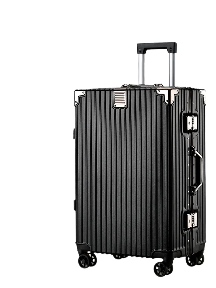 

Luggage trolley case strong and durable aluminum frame model large capacity universal wheel student password silent