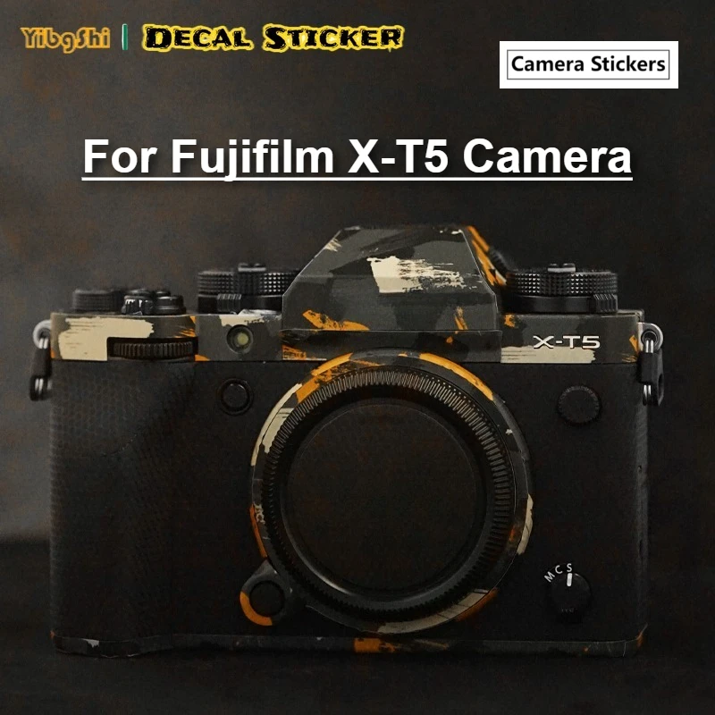 ل Fujifilm X-T5 ملصق مائي الجلد الفينيل التفاف فيلم كاميرا الجسم واقية ملصق حامي معطف ل فوجي XT5 X T5