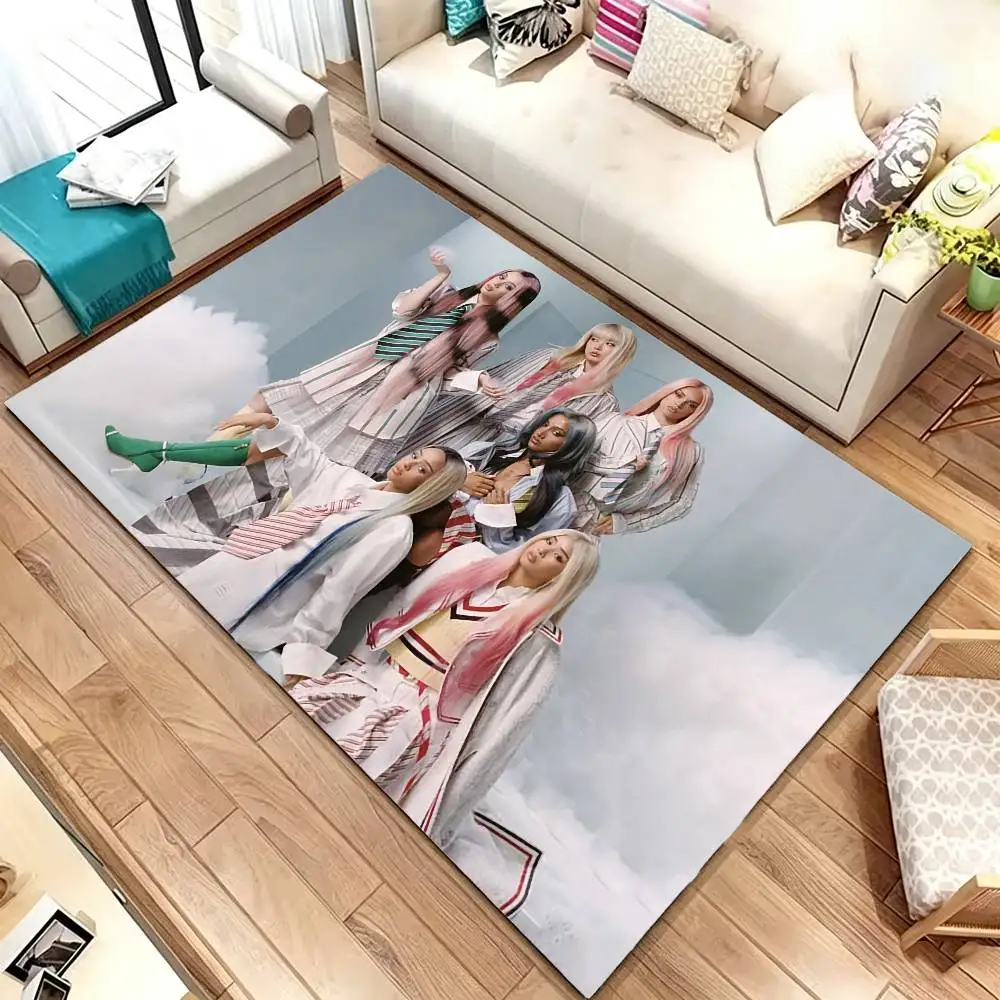 M-Modern Trendy Girl Group KATSEYE Floor Mat Bathroom Absorbent Mat Rugs Simple Door Dirt-resistant Mat Home Kitchen Mat