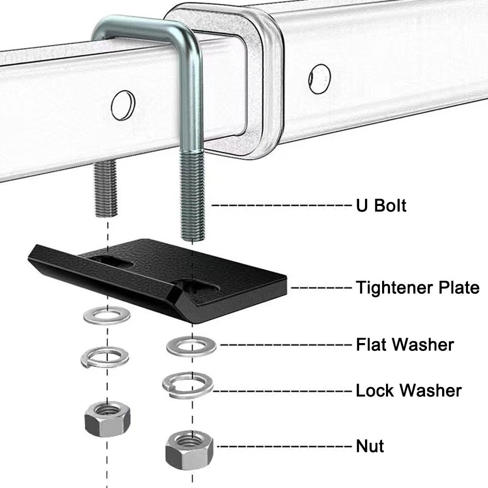 Anti-Rattle Lock Down Tow Clamp Wobble Carrier Parts U-Bolt Stabilizer For Tow Trailer Hitches 2 inch Heavy Duty Hitch Tightener