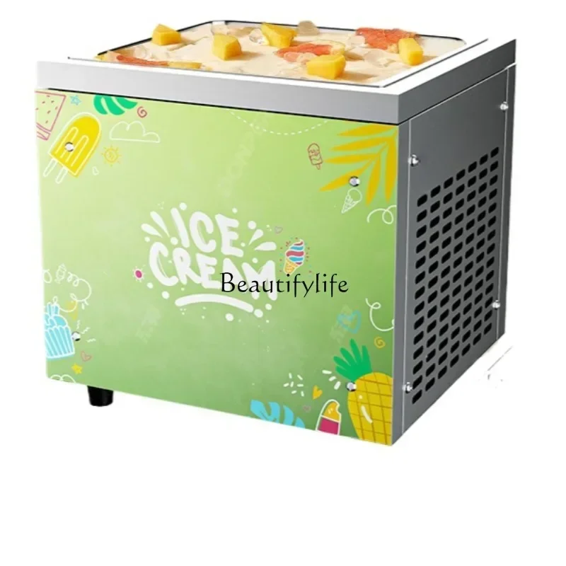 Fried yogurt machine Plug-in small electric fruit ice cream roll machine