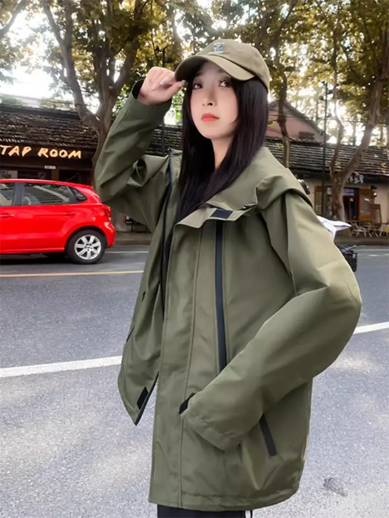 

Spring Autumn Jackets For Men And Women's 2024 New Mountaineering Outdoor Thin Style Coat Casual Loose Coat Outerwear K1507