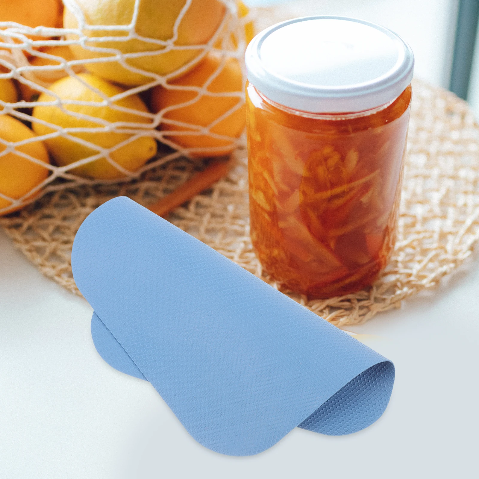 

4 Pcs Rubber Jar Opener Gripper Pads Bottle Opening Mat Nonslip Practical Tool Green Blue Gray Purple