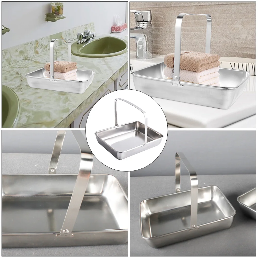 

Towel Plate Restaurant Napkin Tray Stainless Hotel Storage Supplies Household Holder